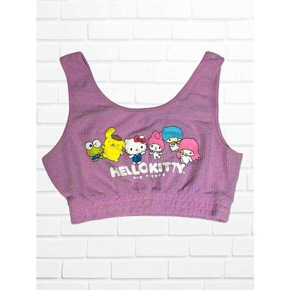 SANRIO Women's Medium Hello Kitty and friends pink crop‎ top - Picture 1 of 12